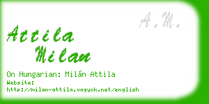 attila milan business card